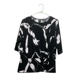 Womens Clara Sun Woo brush print side tie blouse, size small